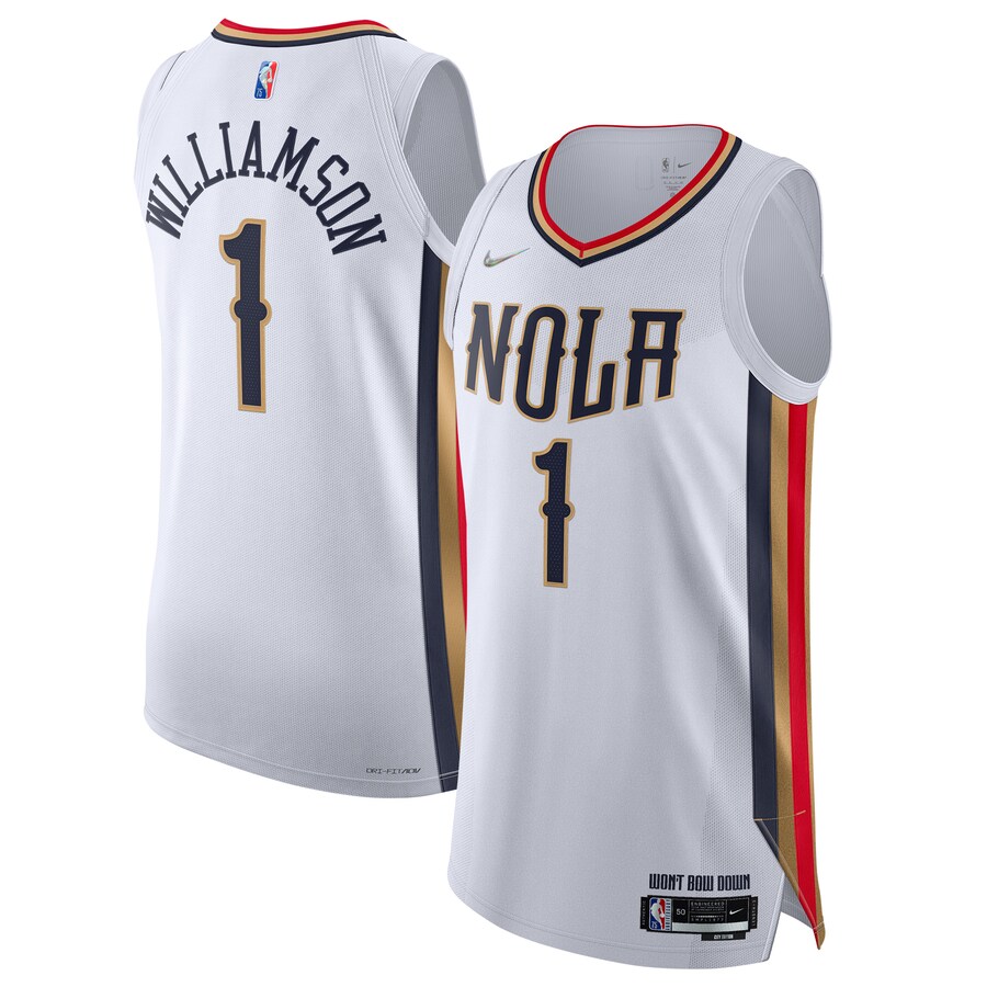 Men's New Orleans Pelicans Zion Williamson Nike White 2021/22 Swingman Jersey - City Edition - Jersey