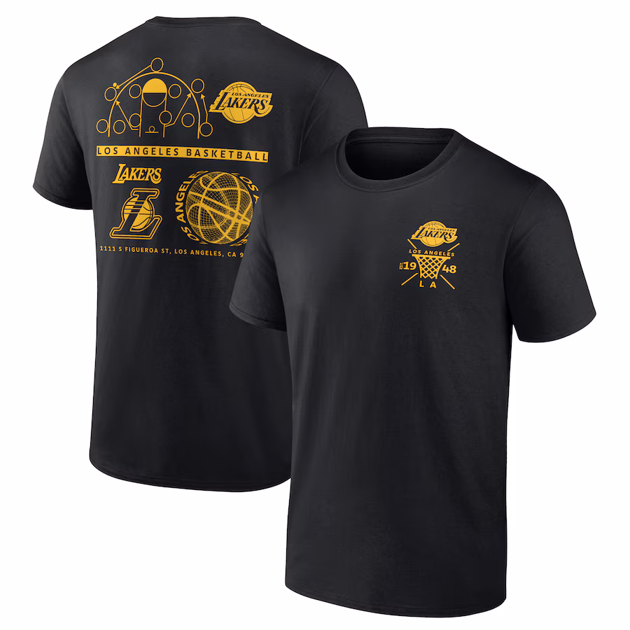 Men's Los Angeles Lakers  Black Street Collective T-Shirt - Jersey