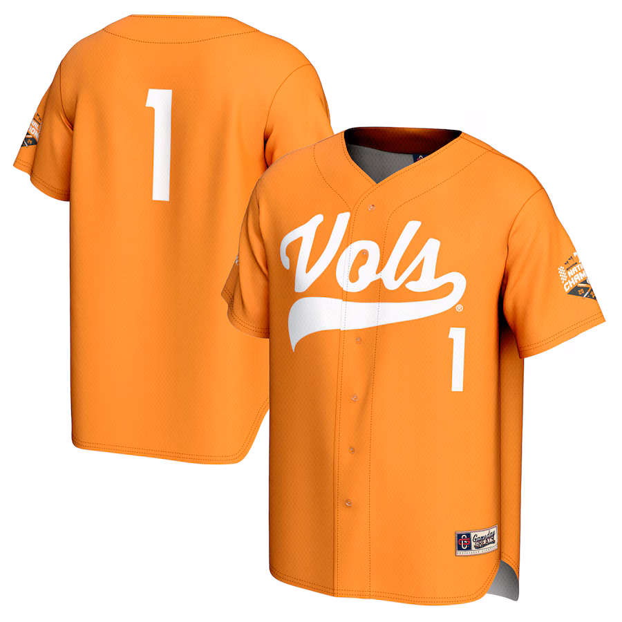 Tennessee Volunteers GameDay Greats Unisex 2024 NCAA Men’s Baseball College World Series Champions Commemorative Fashion Jersey - Tennessee Orange - Jersey