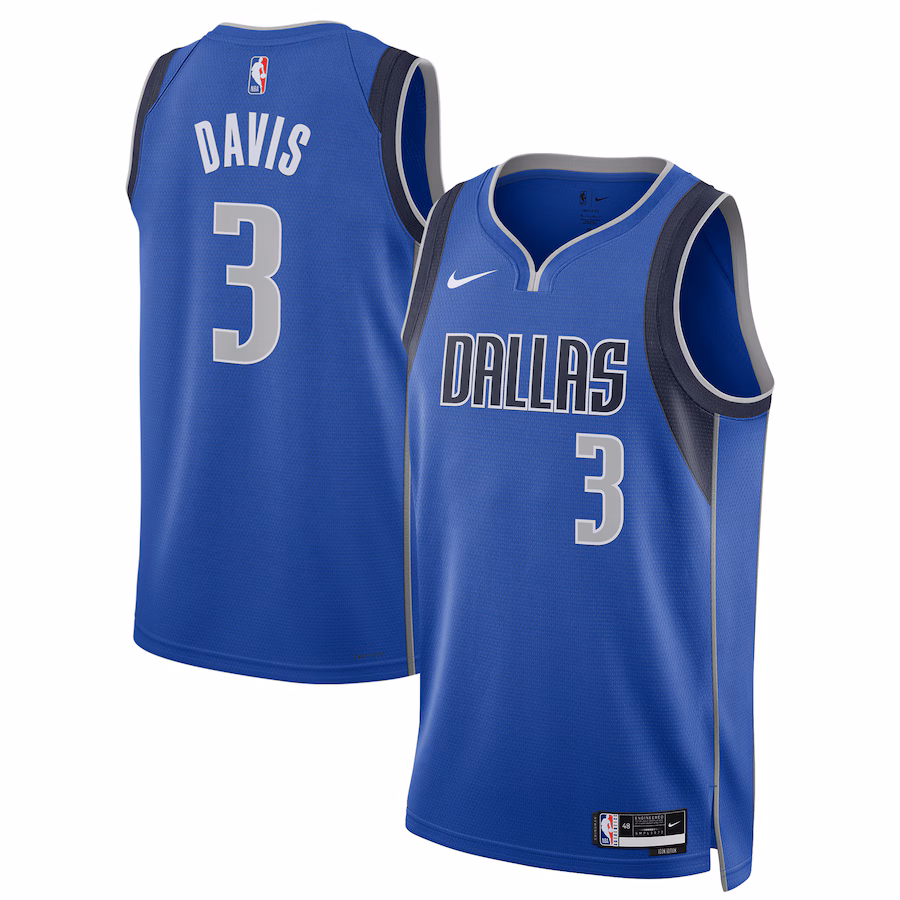 Unisex Dallas Mavericks Anthony Davis Nike Blue Swingman Player Jersey - Icon Edition - Jersey