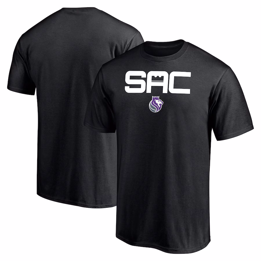 Men's Sacramento Kings Black Push Ahead T-Shirt - Jersey