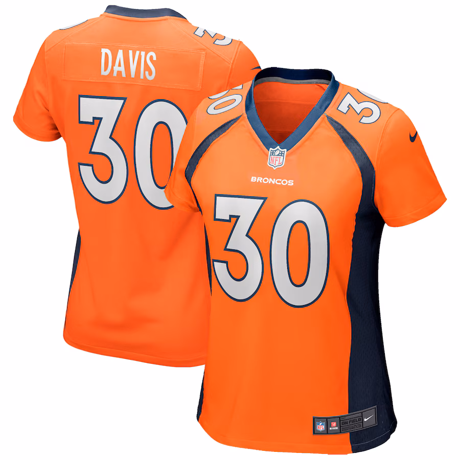 Women's Denver Broncos Terrell Davis Nike Orange Game Retired Player Jersey - Jersey