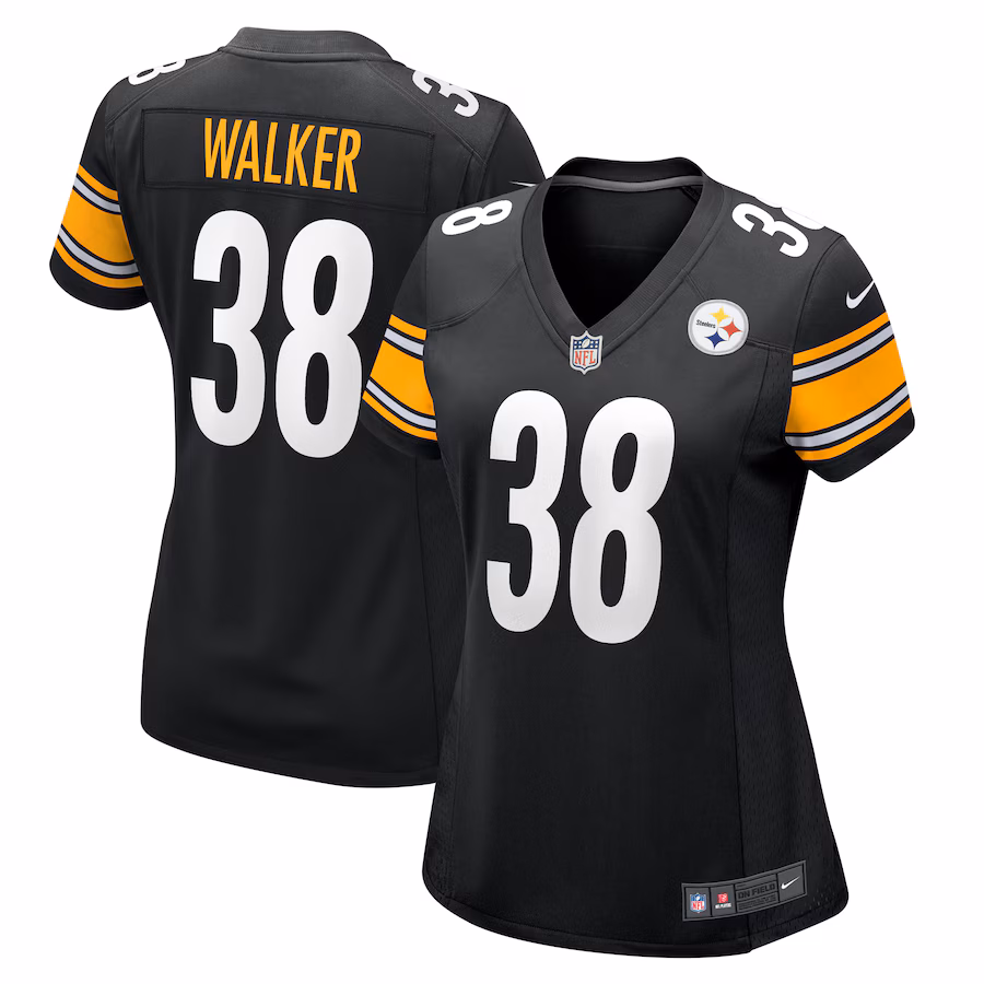 Women's Pittsburgh Steelers Mykal Walker Nike  Black Team Game Jersey - Jersey
