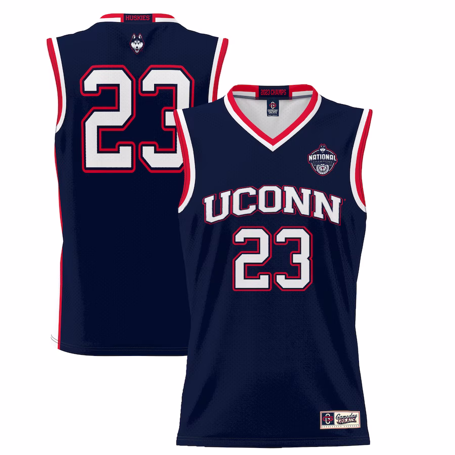 UConn Huskies GameDay Greats 2023 NCAA Men's Basketball National Champions Lightweight Basketball Jersey - Navy - Jersey