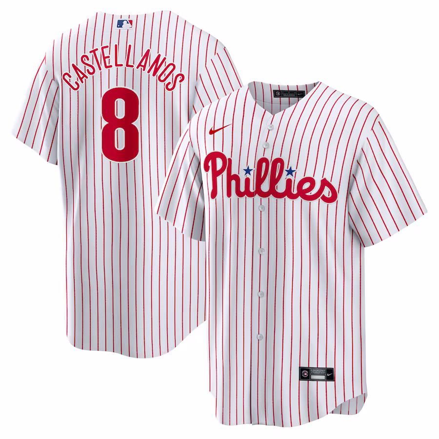 Men's Philadelphia Phillies Nick Castellanos Nike White Replica Player Jersey - Jersey