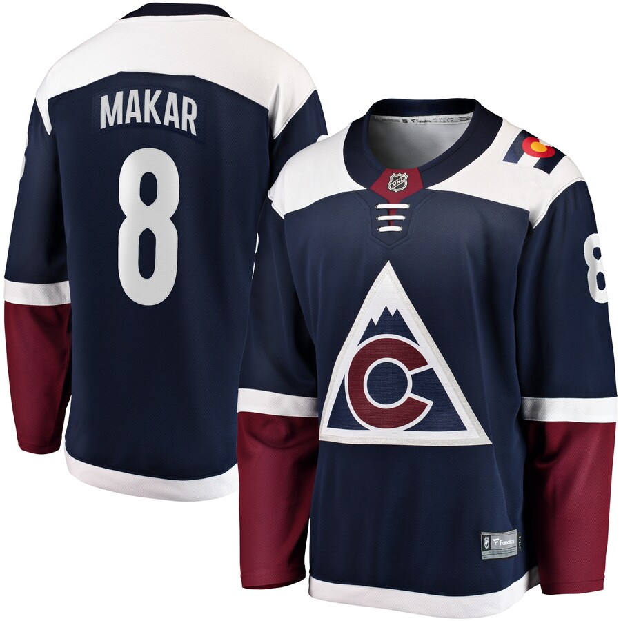 Men's Colorado Avalanche Cale Makar Fanatics Branded Navy Alternate 2018/19 Premier Breakaway Player Jersey - Jersey