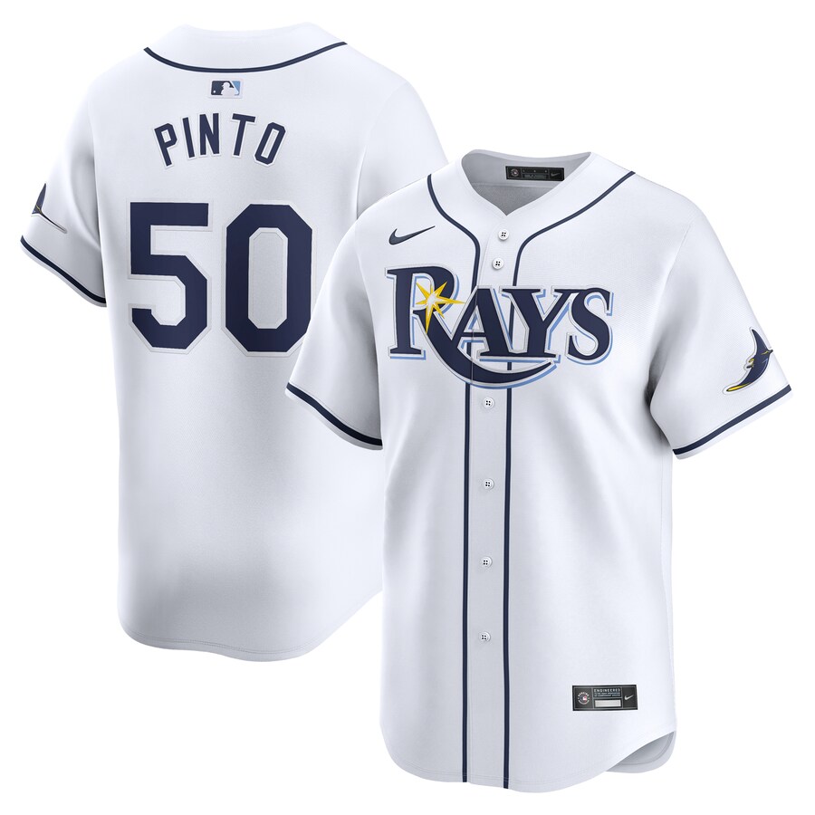 Men's Tampa Bay Rays Rene Pinto Nike White Home Limited Player Jersey - Jersey