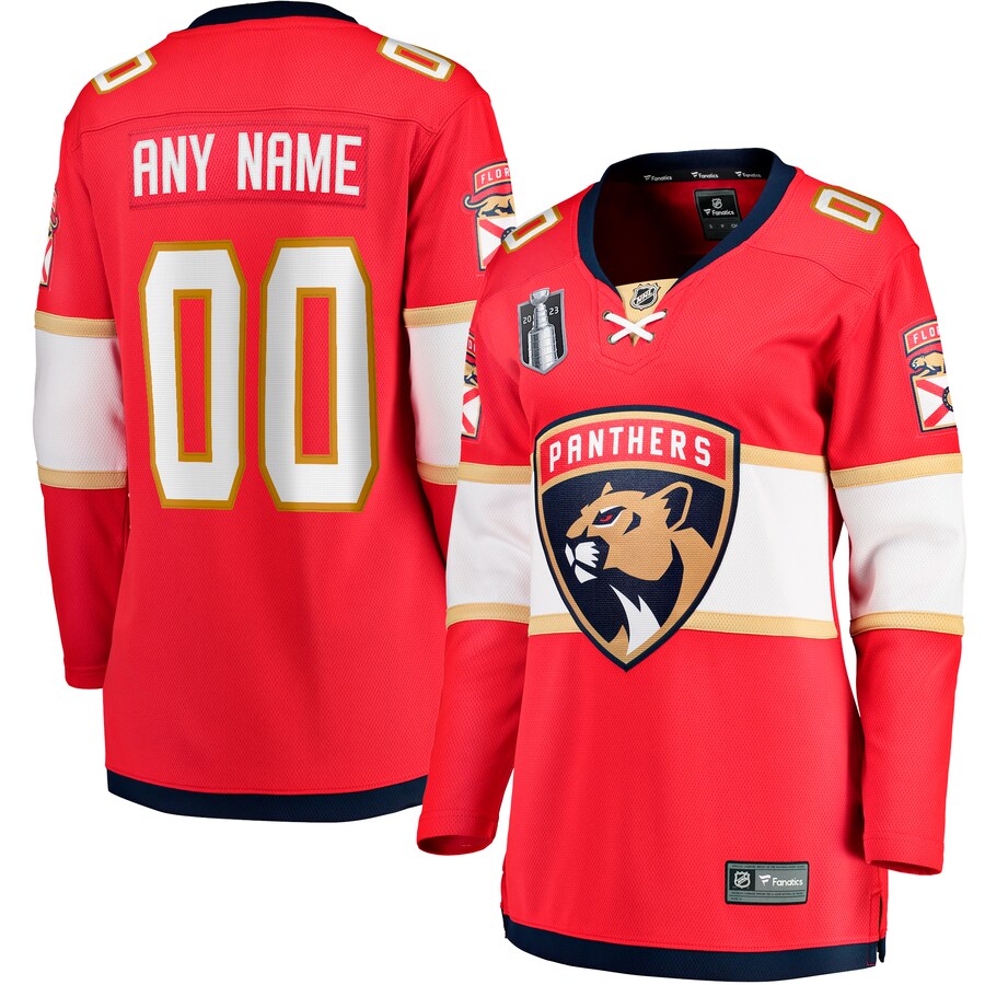 Women's Florida Panthers  Fanatics Branded Red 2023 Stanley Cup Final Home Breakaway Custom Jersey - Jersey
