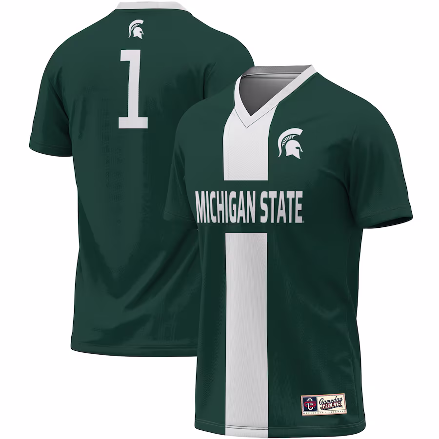 #1 Michigan State Spartans ProSphere Unisex Lightweight Soccer Jersey - Green - Jersey