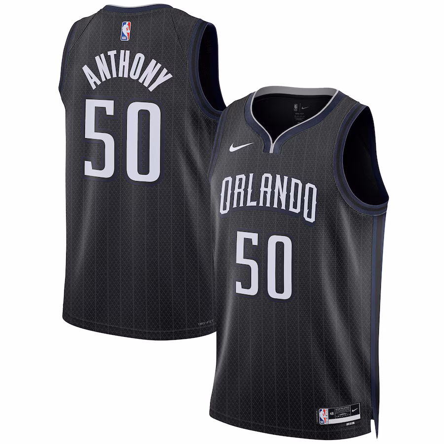 Unisex Orlando Magic Cole Anthony Nike Black 2022/23 Swingman Jersey - City Edition - Jersey