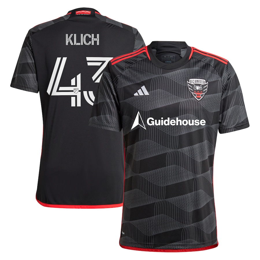 Men's D.C. United Mateusz Klich adidas Black 2024 The Icon Kit Replica Player Jersey - Jersey