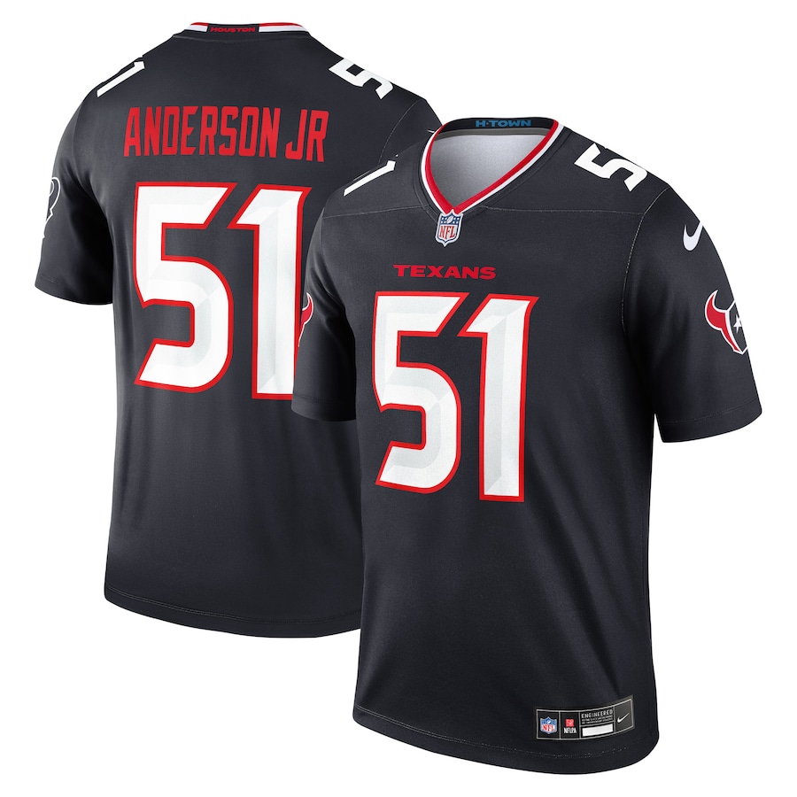 Men's Houston Texans Will Anderson Jr. Nike Navy Team Legend Player Performance Top - Jersey