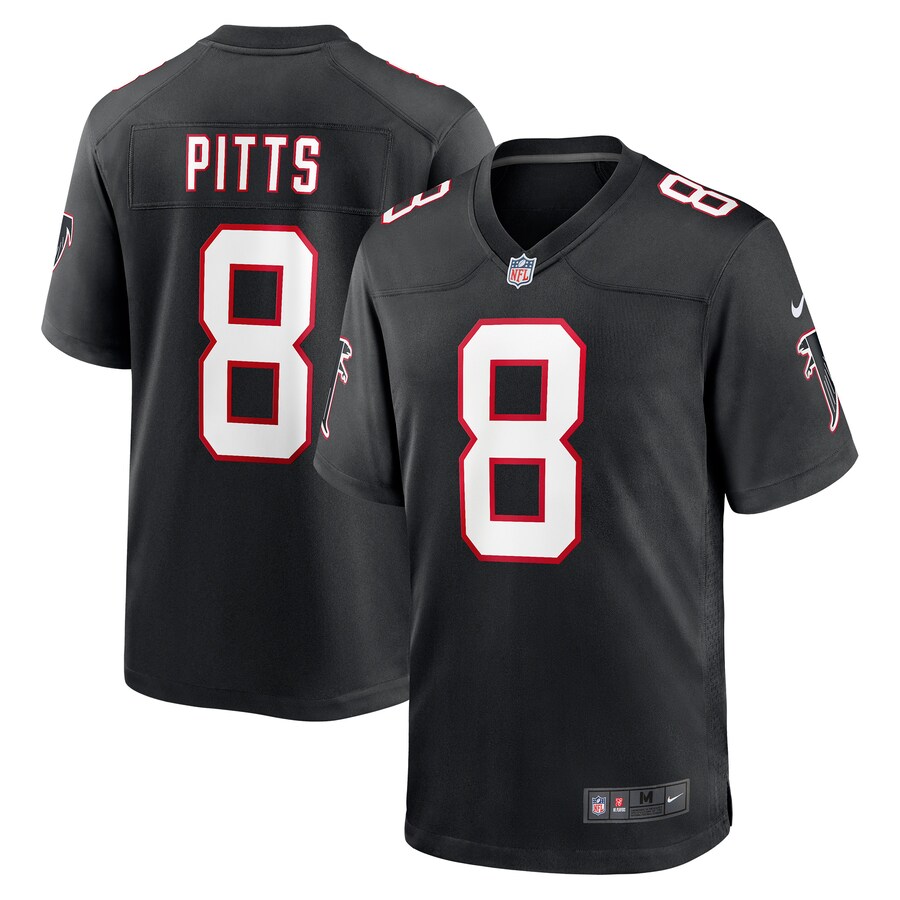 Men's Atlanta Falcons Kyle Pitts Nike Black Player Game Jersey - Jersey