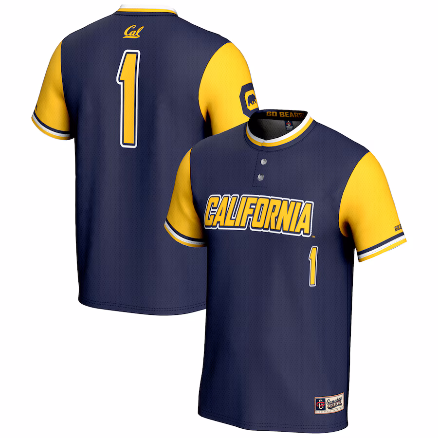 Youth GameDay Greats #1 Navy Cal Bears Lightweight Softball Jersey - Jersey