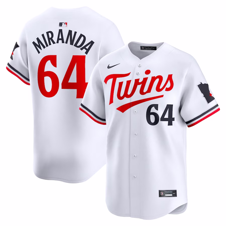 Men's Minnesota Twins Jose Miranda Nike White Home Limited Player Jersey - Jersey