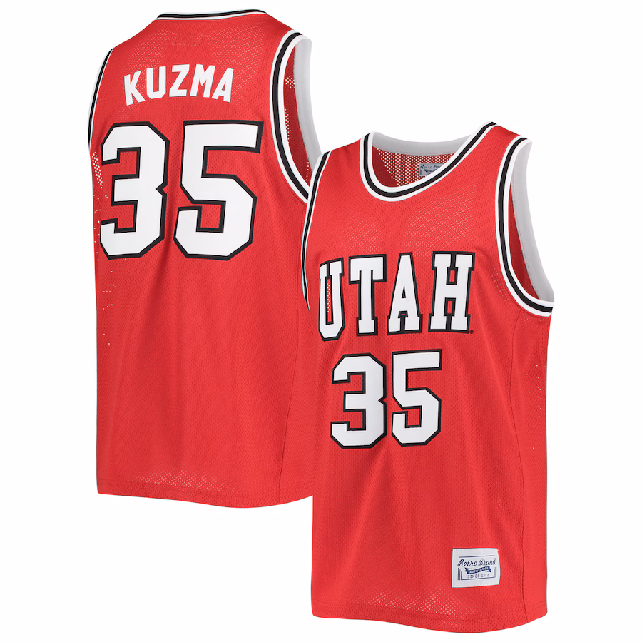 Men's Original Retro Brand Kyle Kuzma Red Utah Utes Commemorative Classic Basketball Jersey - Jersey