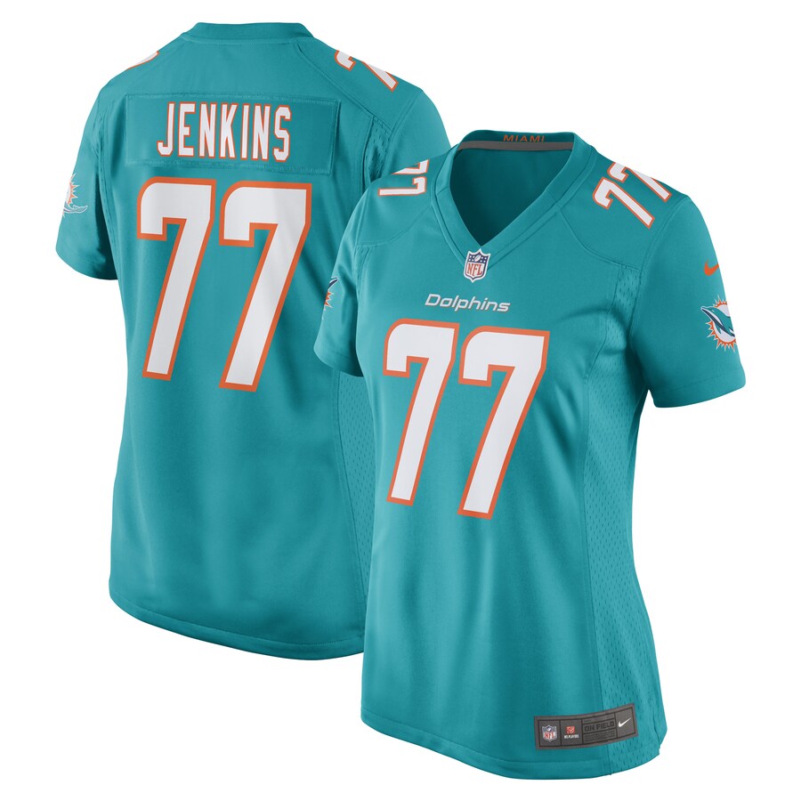 Women's Miami Dolphins John Jenkins Nike Aqua Game Player Jersey - Jersey