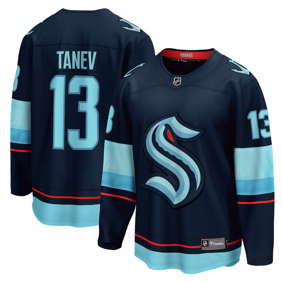Men's Seattle Kraken Brandon Tanev Fanatics Navy Home Breakaway Player Jersey - Jersey