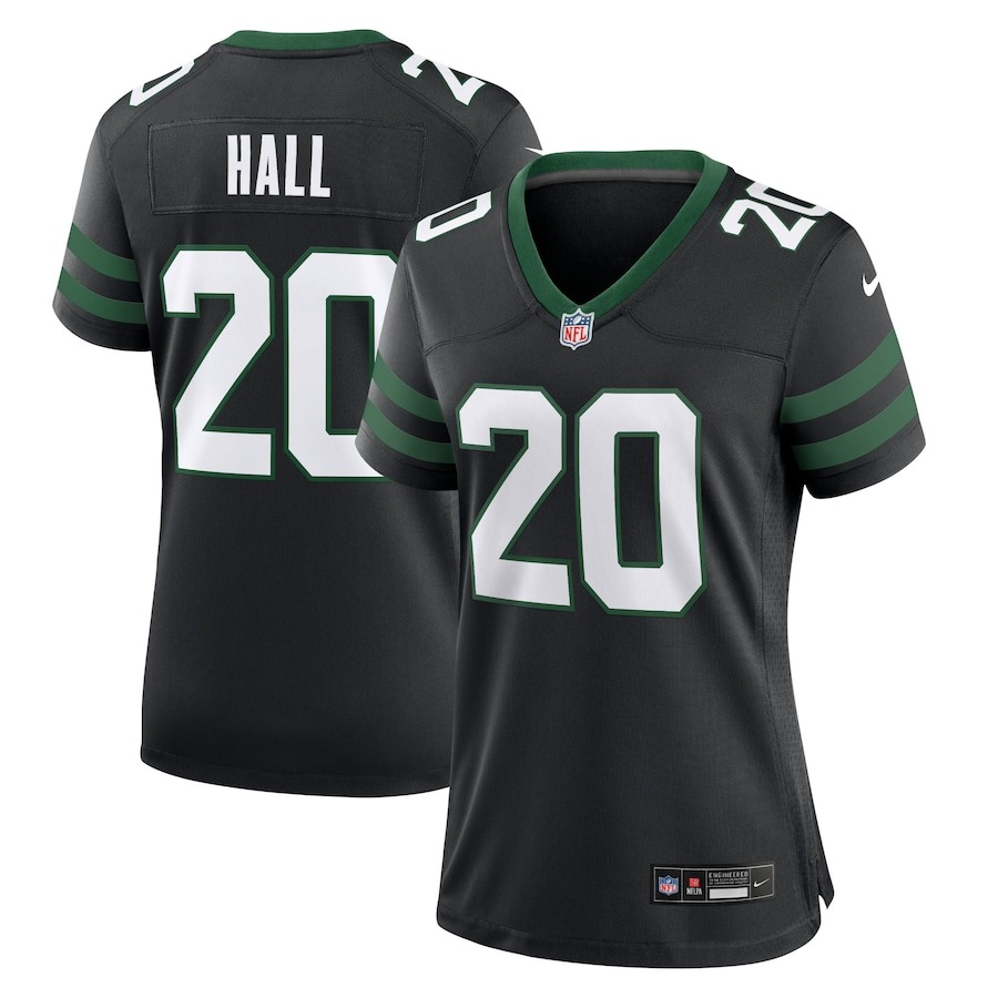 Women's New York Jets Breece Hall Nike Legacy Black Alternate Game Jersey - Jersey
