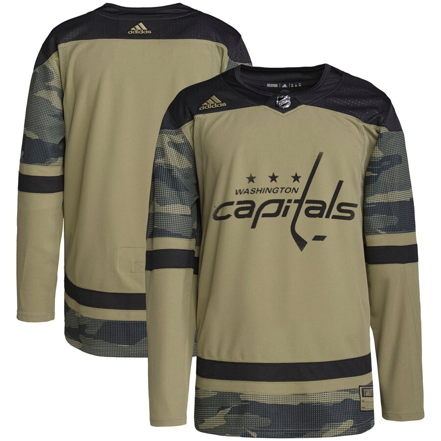 Men's Washington Capitals adidas Camo Military Appreciation Team Authentic Practice Jersey - Jersey