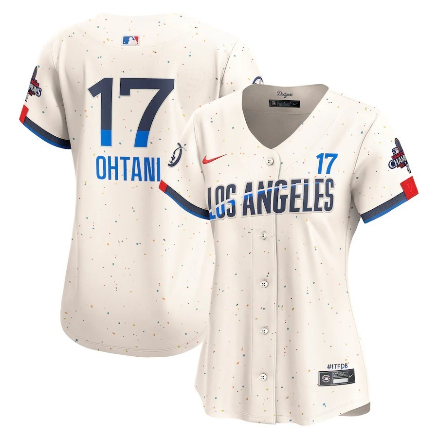 Women's Los Angeles Dodgers Shohei Ohtani Nike Cream 2024 World Series Champions City Connect Limited Player Jersey - Jersey
