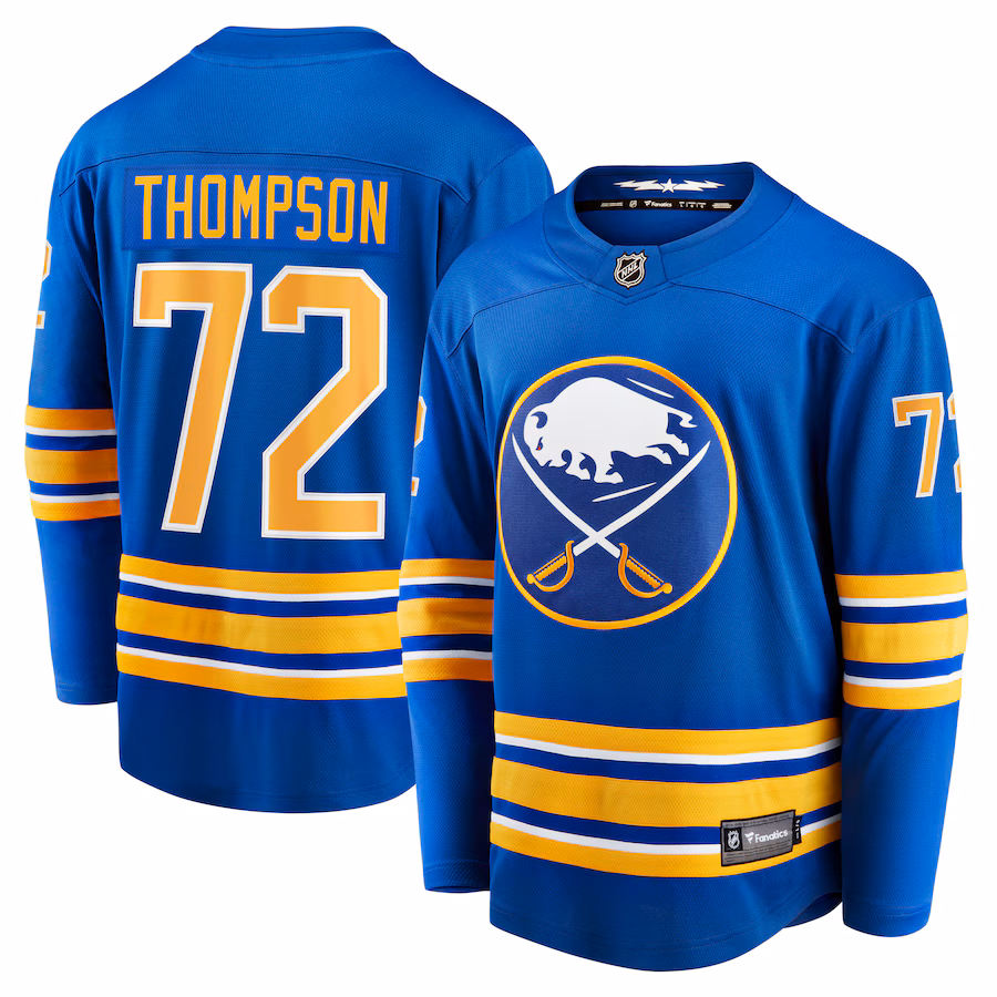Men's Buffalo Sabres Tage Thompson Fanatics Royal Home Breakaway Player Jersey - Jersey