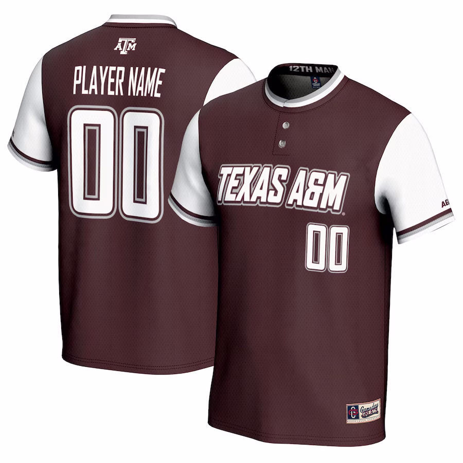 Texas A&M Aggies GameDay Greats Unisex NIL Pick-A-Player Lightweight Softball Jersey - Maroon - Jersey