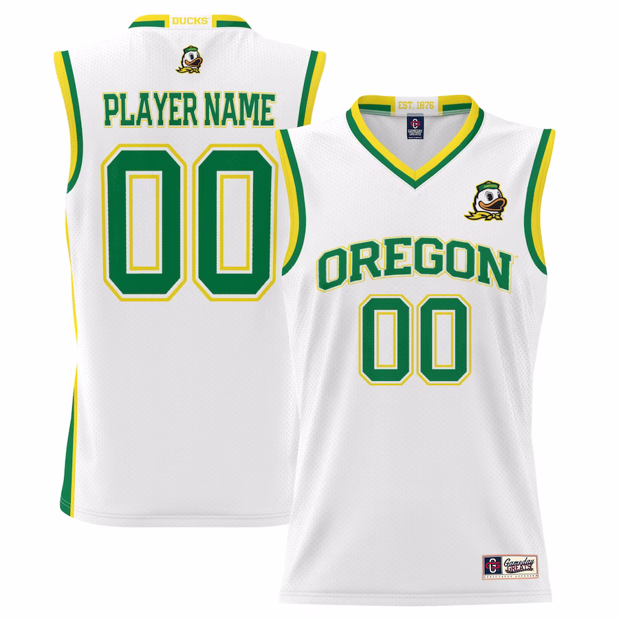 Oregon Ducks GameDay Greats Youth NIL Pick-A-Player Lightweight Basketball Jersey - White - Jersey