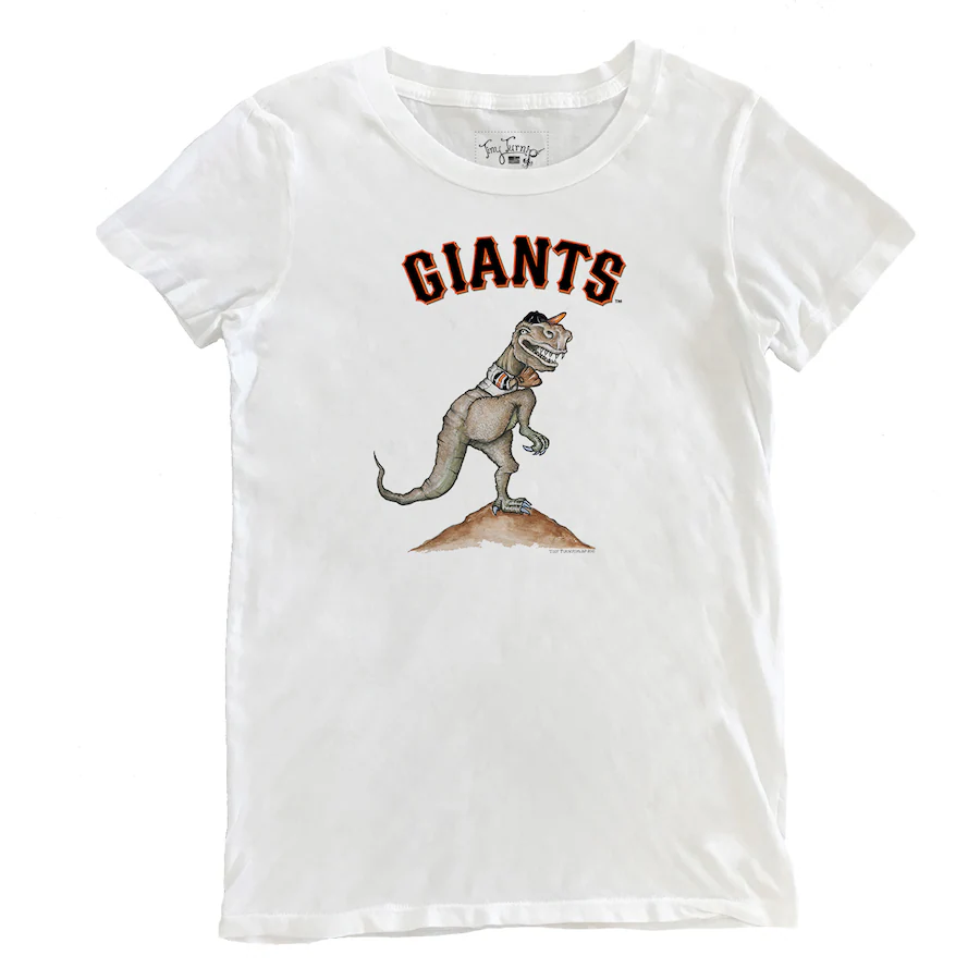 Women's San Francisco Giants Tiny Turnip White TT Rex T-Shirt - Jersey