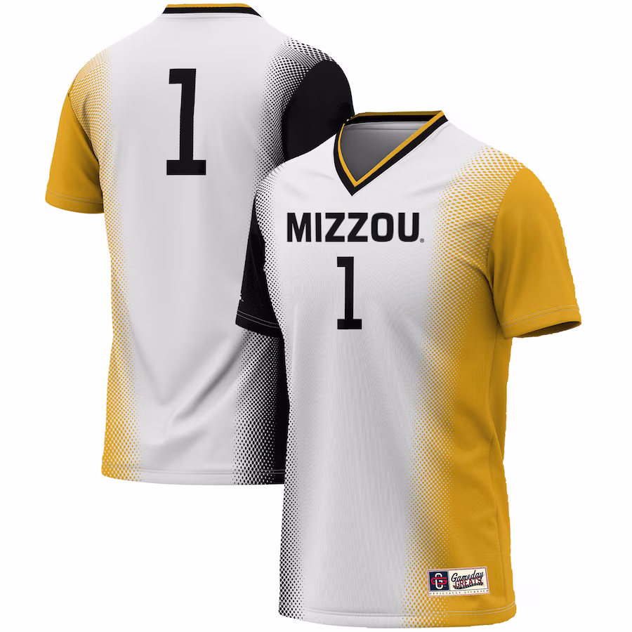 #1 Missouri Tigers GameDay Greats Unisex  Lightweight Women's Soccer Jersey - White - Jersey