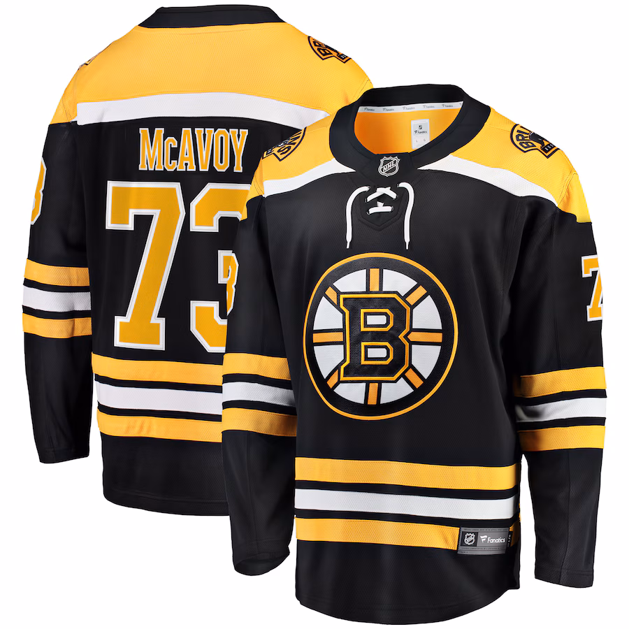 Men's Boston Bruins Charlie McAvoy Fanatics Black Home Breakaway Jersey - Jersey
