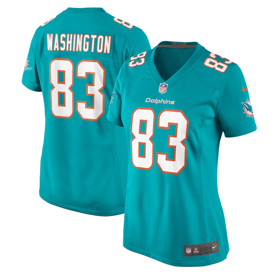 Women's Miami Dolphins Malik Washington Nike Aqua Game Jersey - Jersey