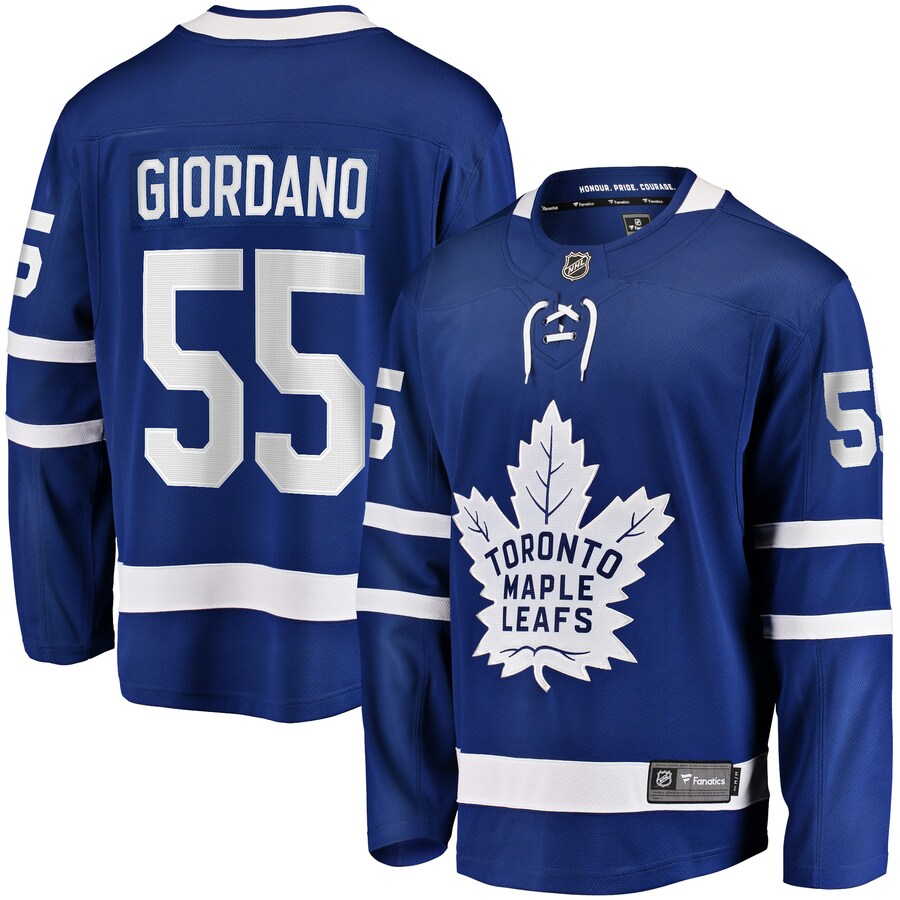 Men's Toronto Maple Leafs Mark Giordano Fanatics Branded Blue Home Breakaway Player Jersey - Jersey