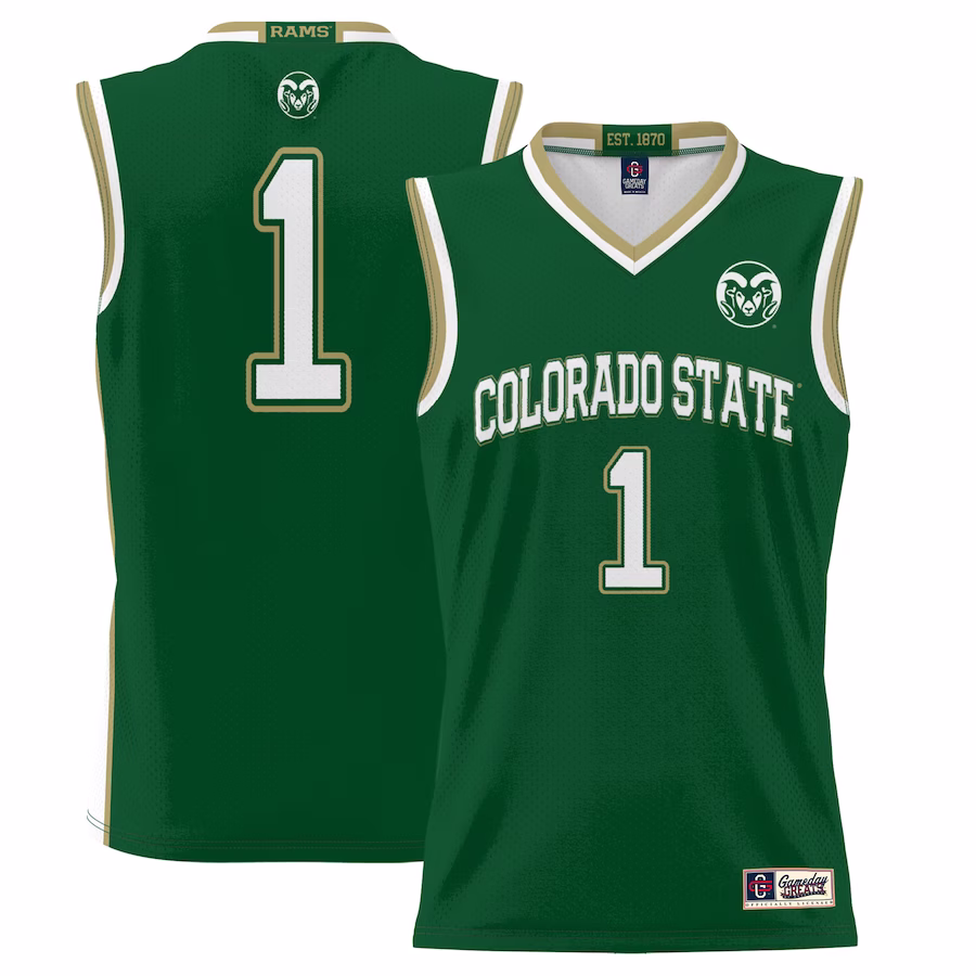 #1  Colorado State Rams GameDay Greats  Lightweight Basketball Jersey - Green - Jersey