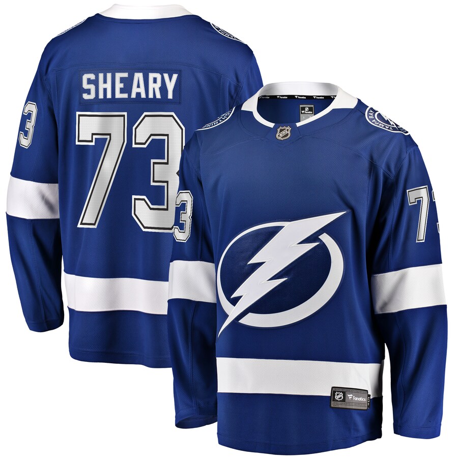Men's Tampa Bay Lightning Conor Sheary Fanatics Branded Blue Home Breakaway Jersey - Jersey