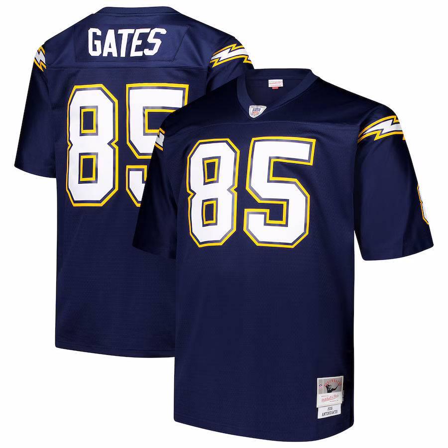 Men's Los Angeles Chargers Antonio Gates Mitchell & Ness Navy Big & Tall 2006 Team Legacy Retired Player Jersey - Jersey