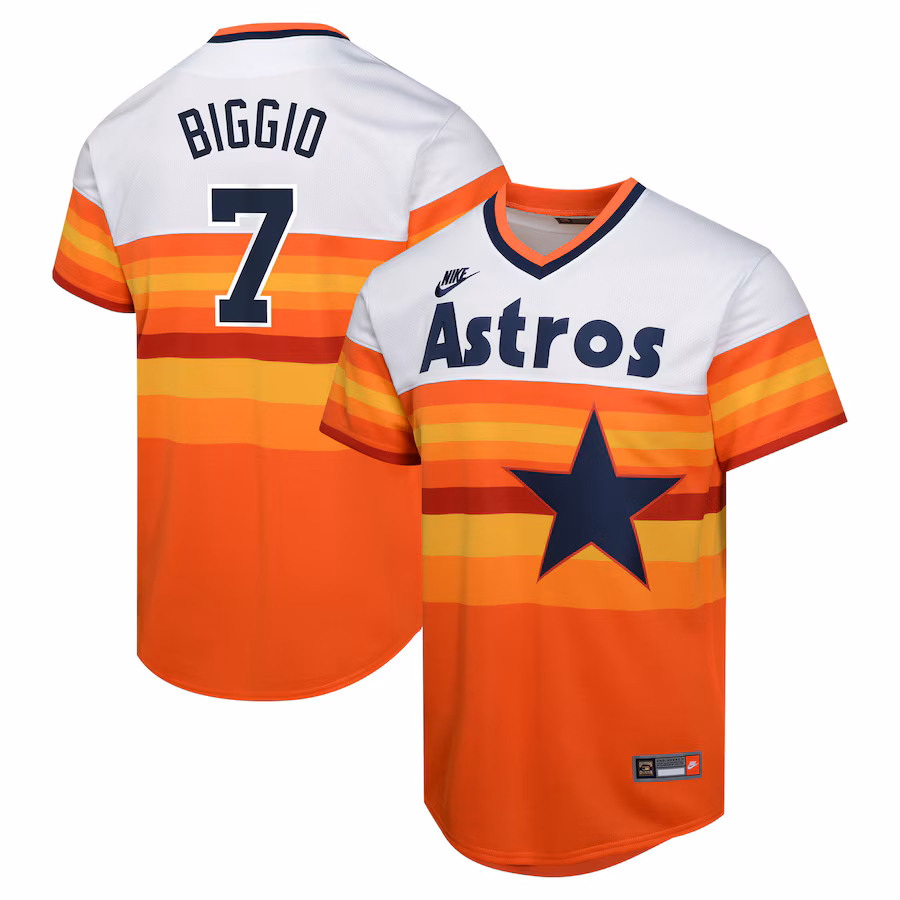 Youth Houston Astros Craig Biggio Nike White Cooperstown Collection Limited Player Jersey - Jersey