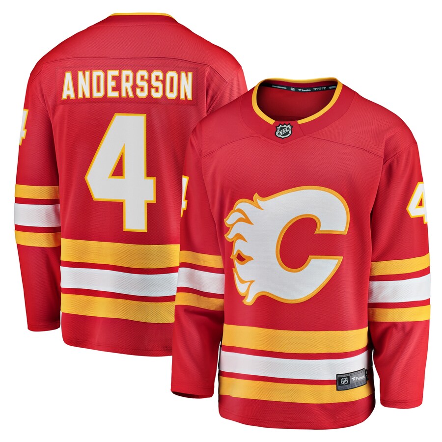 Men's Calgary Flames Rasmus Andersson Fanatics Branded Red Home Team Breakaway Player Jersey - Jersey