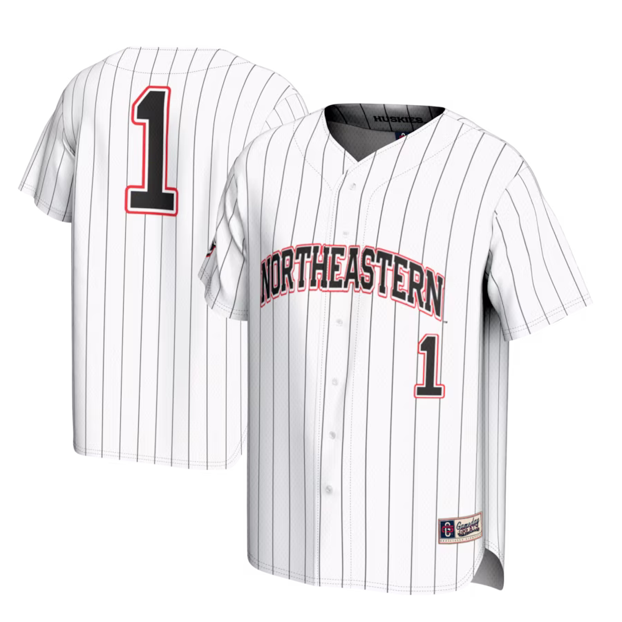 #1 Northeastern Huskies GameDay Greats Youth Lightweight Baseball Fashion Jersey - White - Jersey