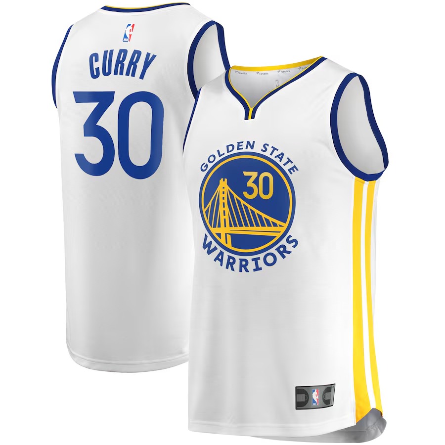 Men's Golden State Warriors Stephen Curry Fanatics White Fast Break Replica Player Jersey - Association Edition - Jersey