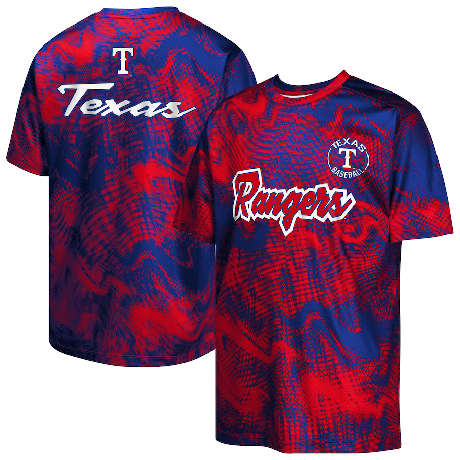 Youth Texas Rangers Royal/Red Pinch Hitter T-Shirt - Jersey