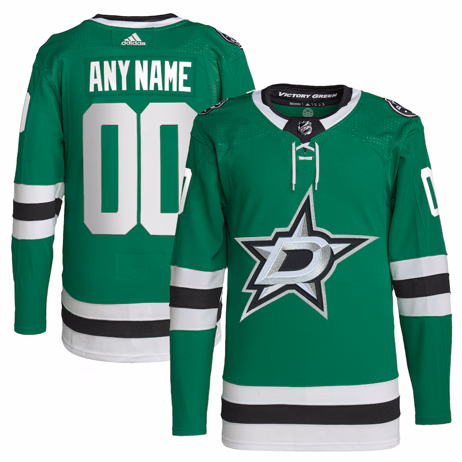 Men's Dallas Stars adidas Green Home Primegreen Authentic Custom Jersey - Jersey
