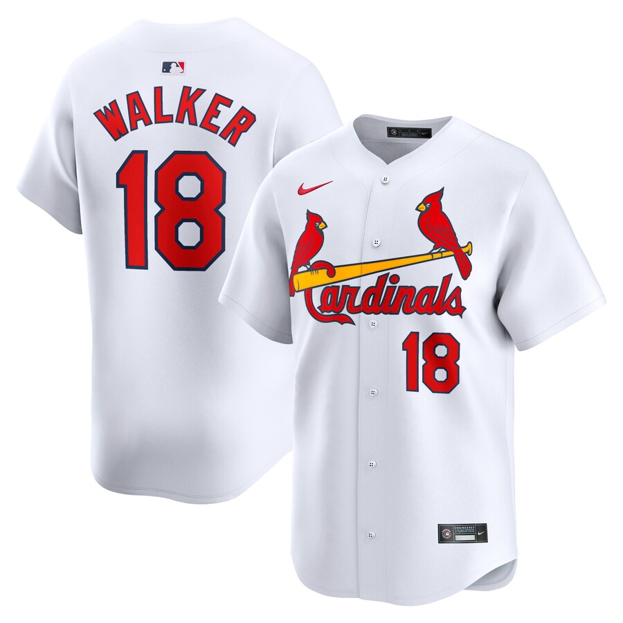 Men's St. Louis Cardinals Jordan Walker Nike White Home Limited Player Jersey - Jersey