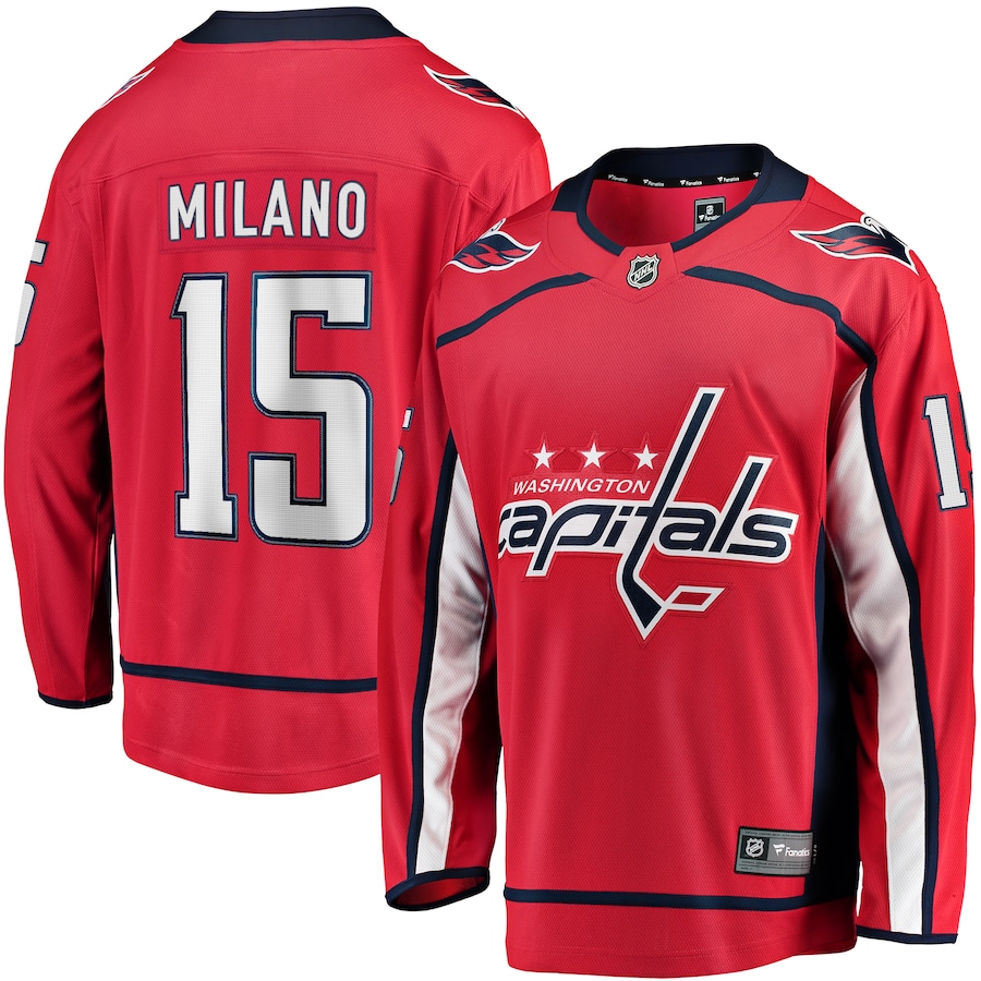 Men's Washington Capitals Sonny Milano Fanatics Red Home Breakaway Jersey - Jersey