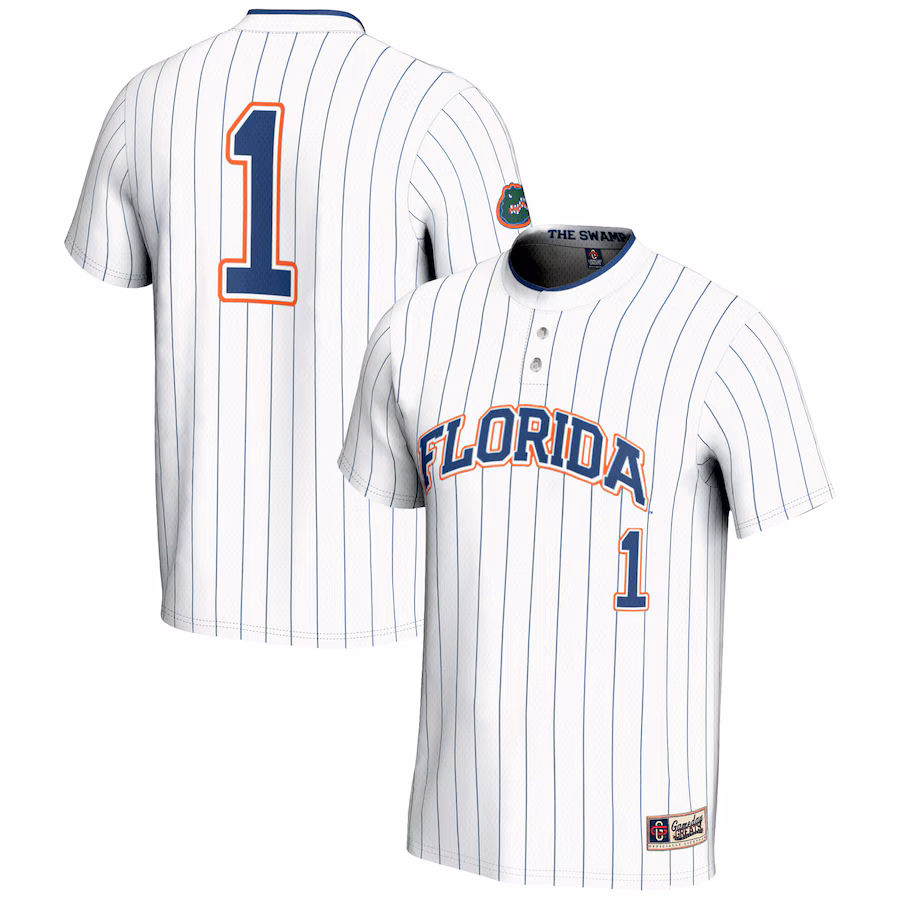 GameDay Greats #1 White Florida Gators Lightweight Softball Jersey - Jersey