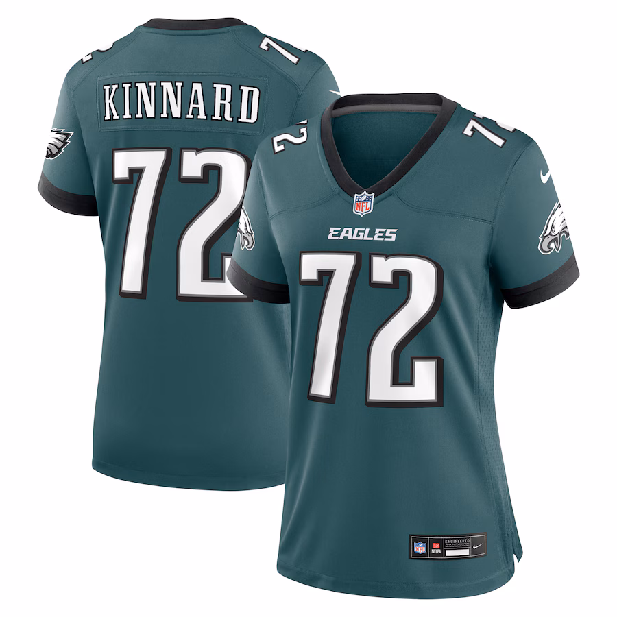 Women's Philadelphia Eagles Darian Kinnard Nike Midnight Green Team Game Jersey - Jersey
