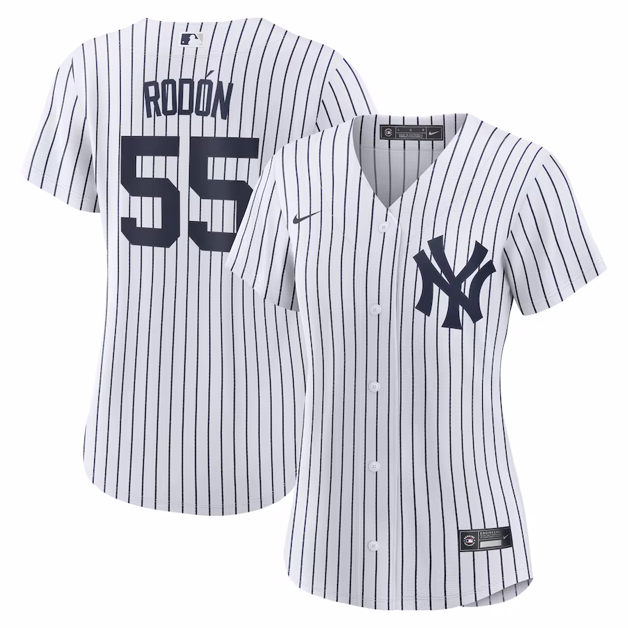 Women's New York Yankees Carlos Rodon Nike White/Navy Home Official Player Jersey - Jersey