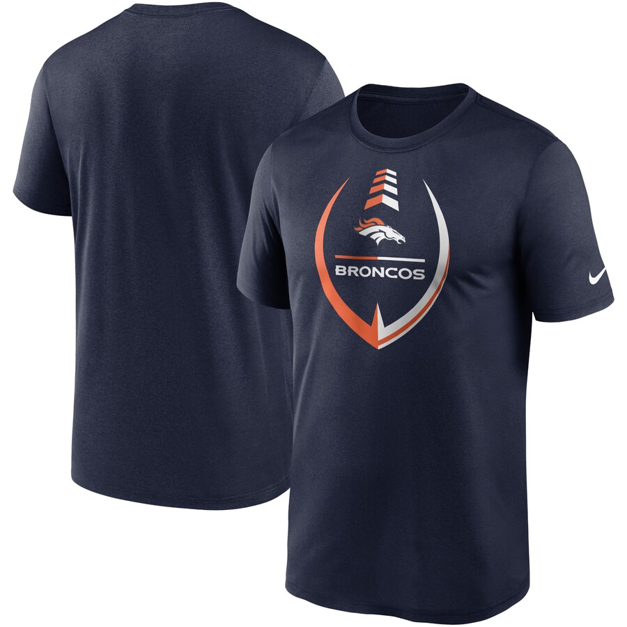 Men's Denver Broncos Nike Navy Icon Legend Performance T-Shirt - Jersey