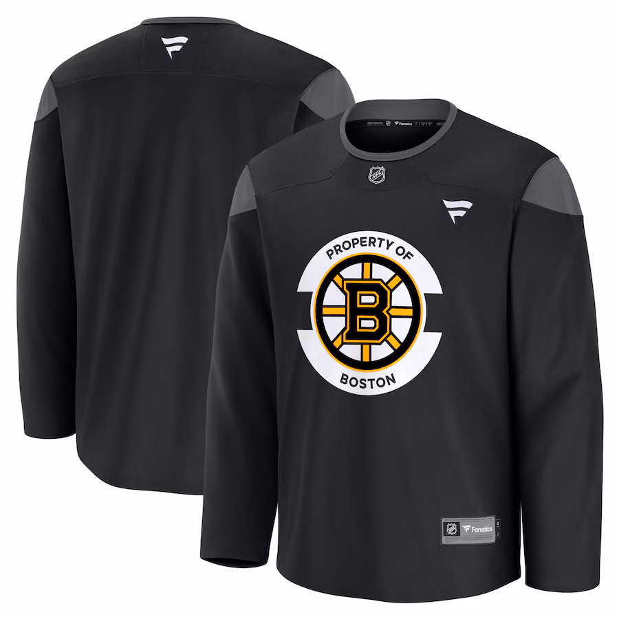 Men's Boston Bruins Fanatics Black Team Practice Jersey - Jersey