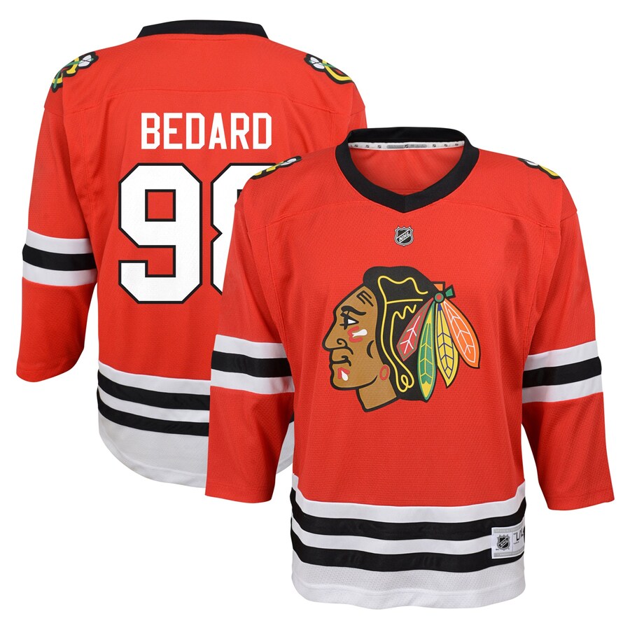 Youth Chicago Blackhawks Connor Bedard Red Home Replica Player Jersey - Jersey